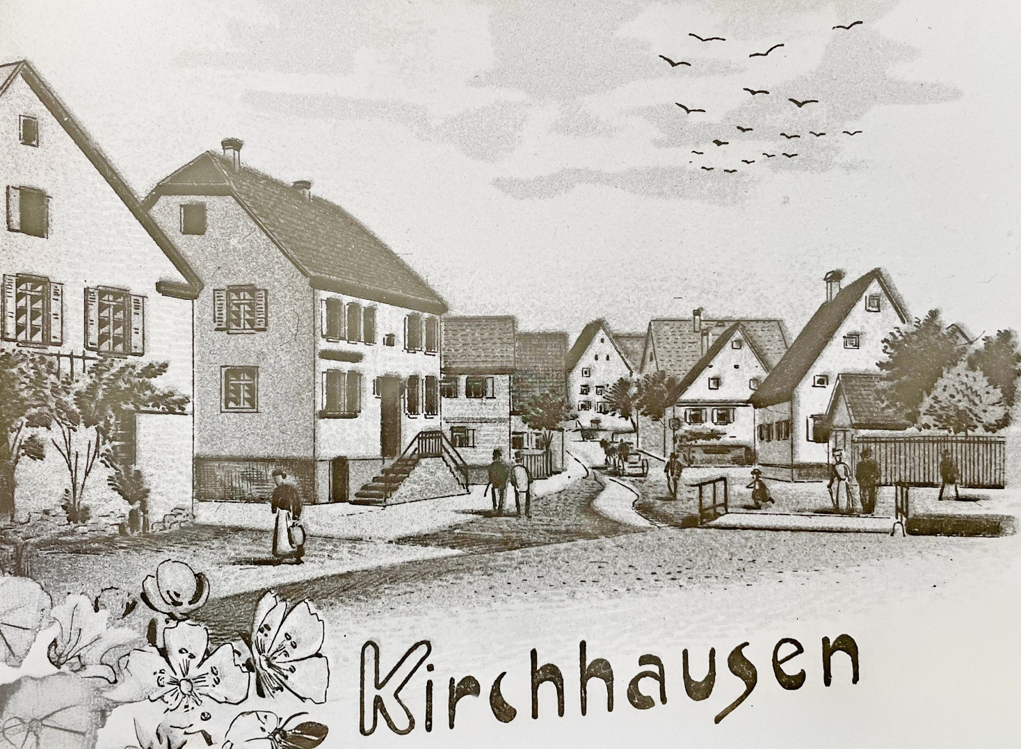 Kirchhausen historische Ansicht